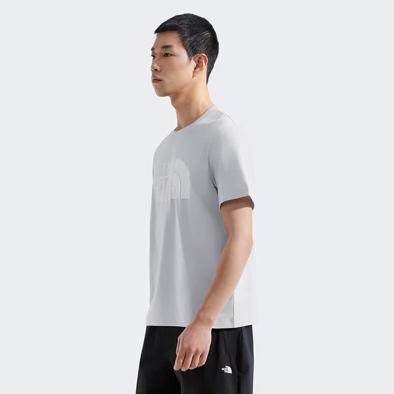 北面速干短袖T恤男印花LOGO户外吸湿透气新款88GY 雾霾蓝/0TI XL