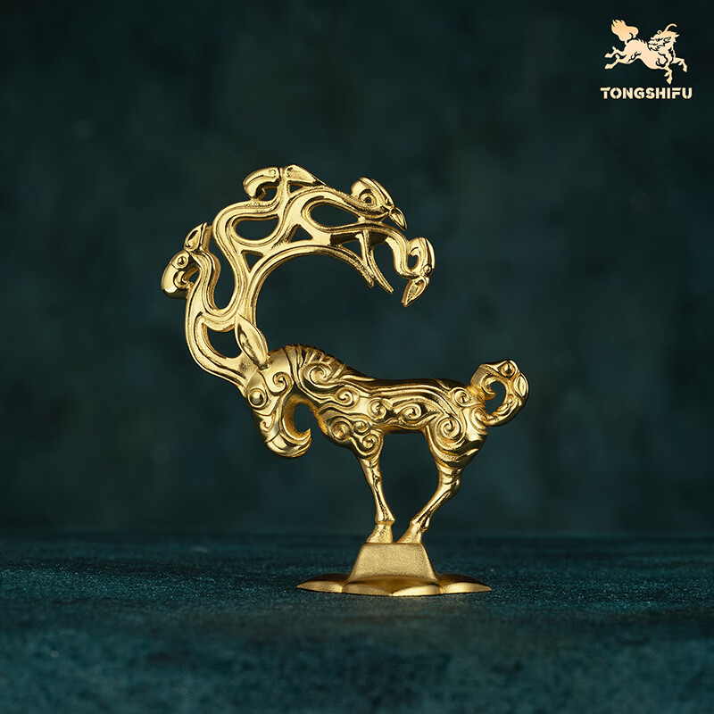 铜师傅陕西历史博物馆系列《神兽金饰铜摆件》青铜摆件