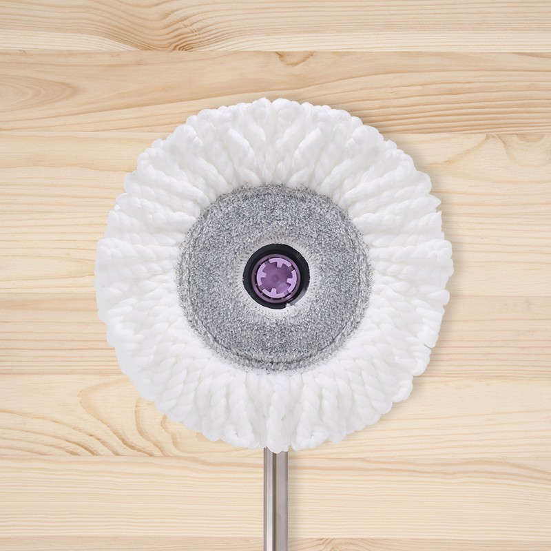 妙洁 旋转拖把桶套装 家用一拖净免手洗干湿两用懒人墩布 旋转拖把（共2块拖布）