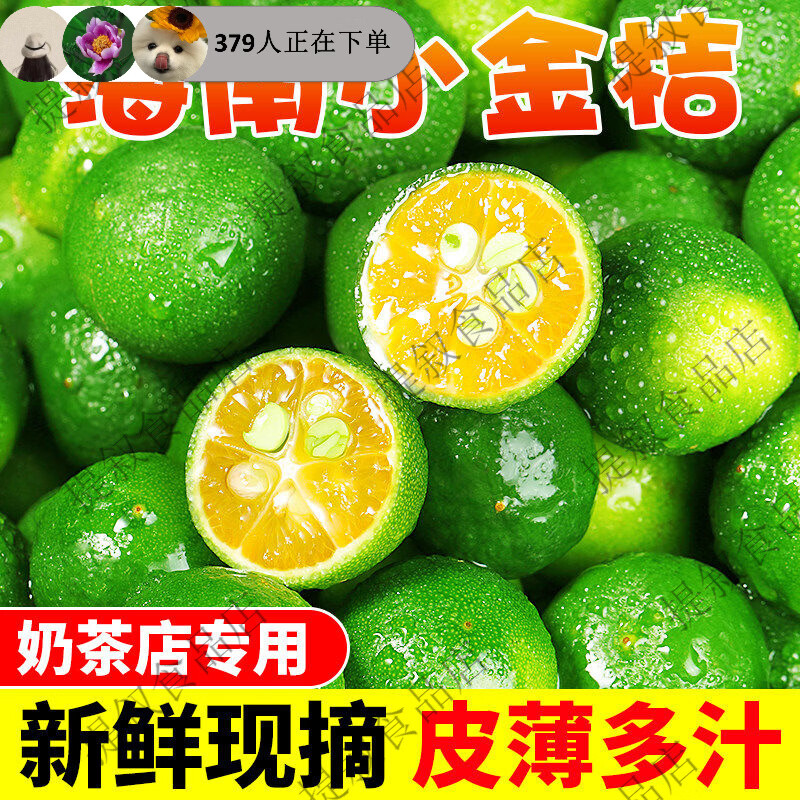 正宗海南小金桔鲜青金桔柠檬水果当季皮薄小青柠桔金橘奶茶专用 250g 510g一级果中小果