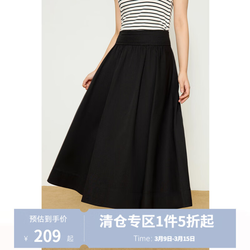 ��������Ůװ��ѹ�߿���ͷɡ�ڰ�ȹ2025�����ʰٴ��������ȹ ��÷�� M (���룺1) 189.5Ԫ