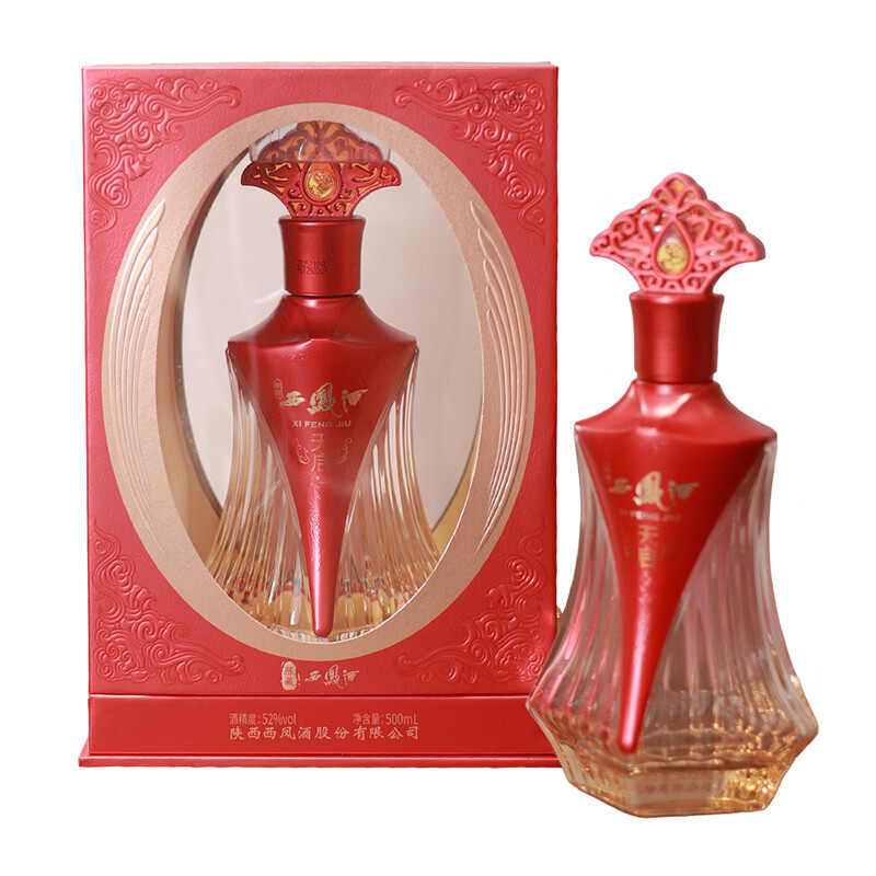 西凤天启西凤酒 52度 500ml 礼盒装 凤香型 纯粮白酒 名酒 纪念酒 52度 500mL 1瓶 单瓶  陈藏