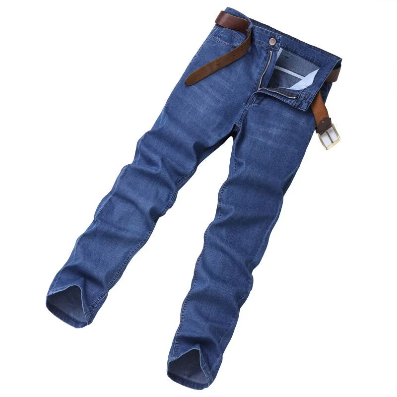 CronetKcnsy高端牛仔裤男修身直筒男士长裤2026春夏款休闲裤子中青年男裤 819-黑灰 36 (推荐160-170斤)