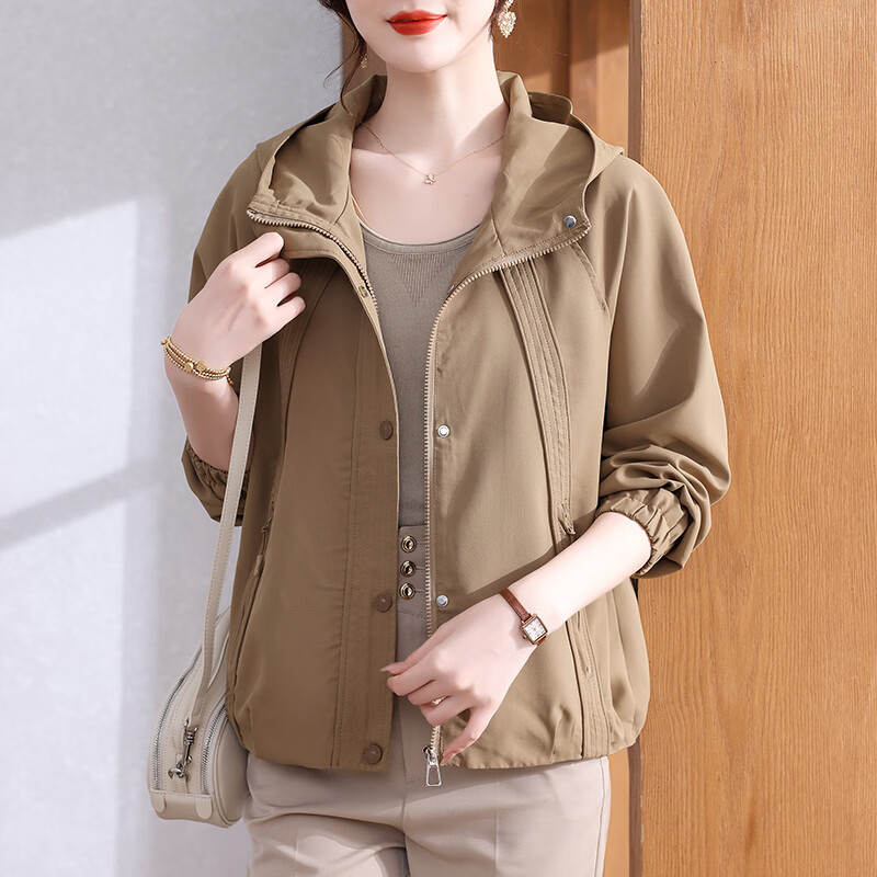 雪夕（XUEXI）妈妈秋冬装休闲加绒风衣外套2025新款中老年女减龄上衣服棉服