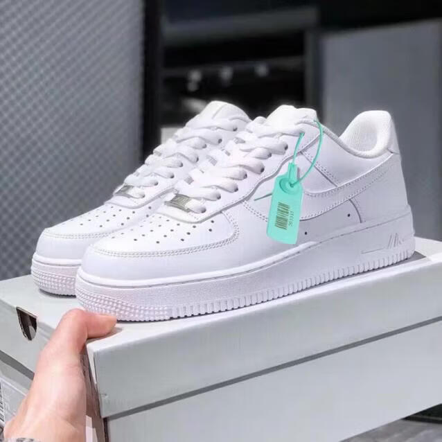 ICNNIKEI莆田纯原AF1空军一号系列运动板鞋男女情侣鞋学生校园dunk休闲鞋 空军纯白 38