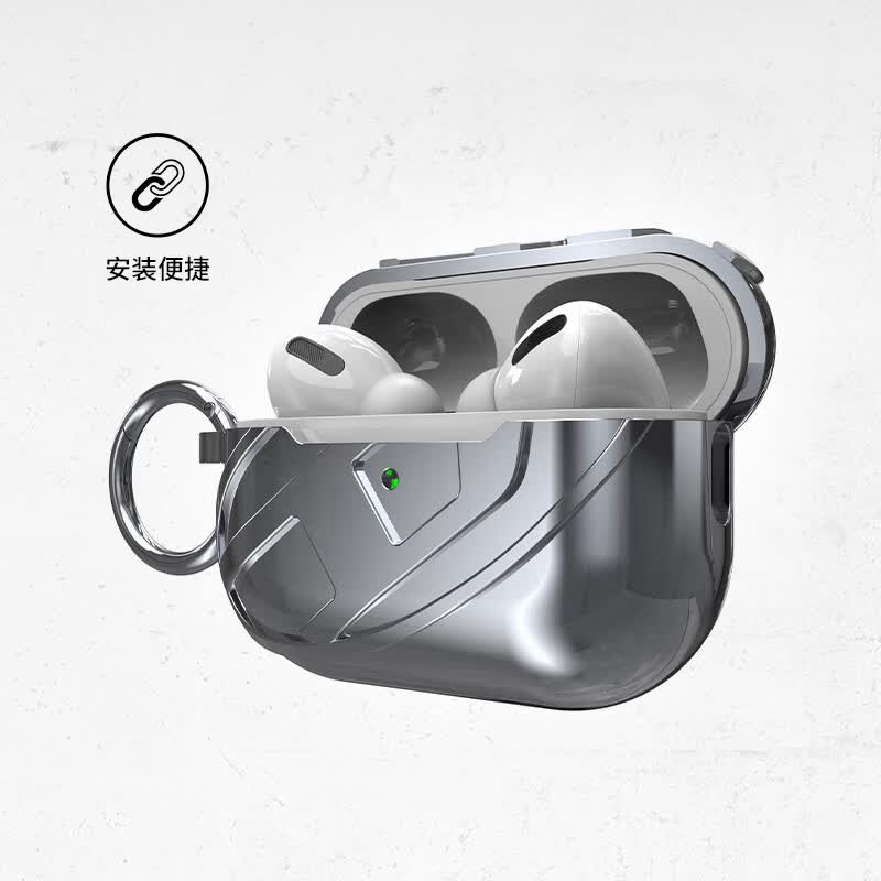DIESELDIESEL 亮面款耳机保护壳适用苹果耳机AirPodsPro/AirPodsPro2 TPU保护套全包防摔外壳 AirPods Pro/Pro2 亮黑色