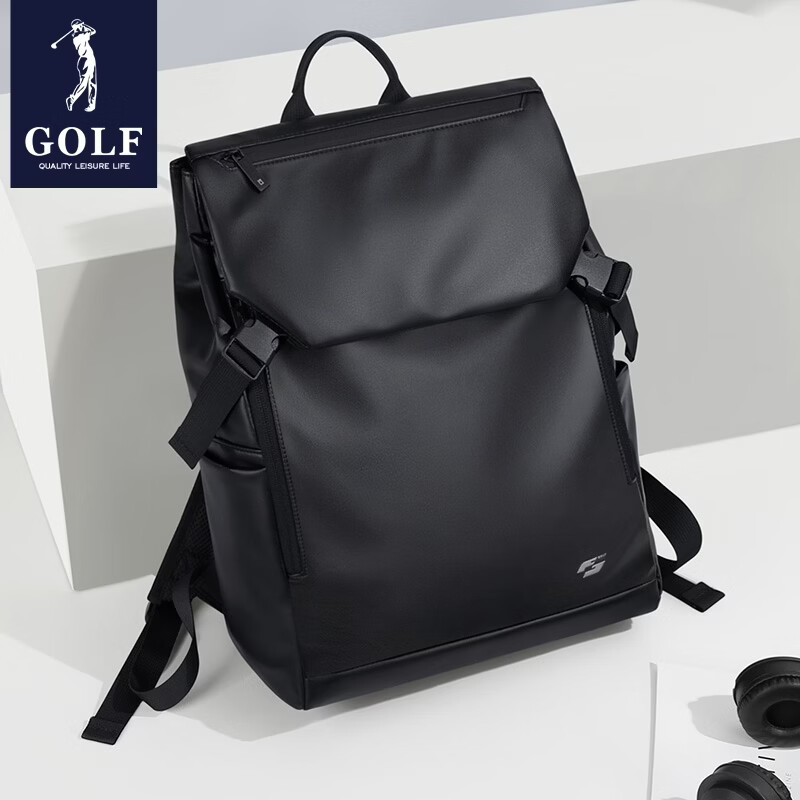 高尔夫（GOLF）双肩包男女百搭背包女休闲旅行学生书包防泼水出游背包【Q】 款式11-黑色
