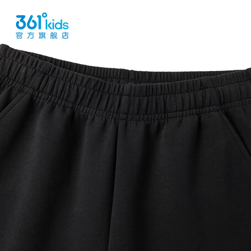 361°童装男童长袖针织套装儿童百搭秋季新款女童圆领运动套装 瑞拉蓝/经典黑 160 cm