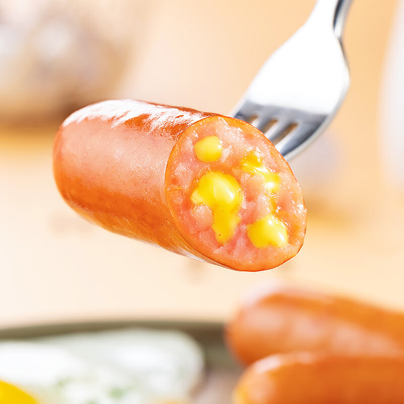 尊乐香肠尝鲜原味/蜜汁/车达芝士纯肉烤肠早餐火腿片烧烤空气炸锅食材 尊乐车达芝士香肠130g