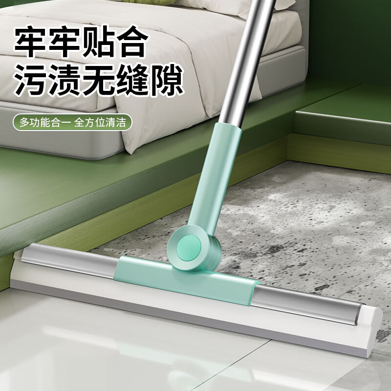 逸洁魔术扫把刮水扫把卫生间浴室刮水器地面刮地刮水神器大号魔术拖把 雪山白【40cm套装】送原装胶条*1