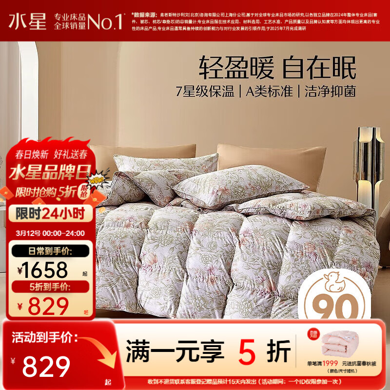 ˮ�Ǽҷı������ޱ� 90%��Ѽ�� A������޿Ƽ��ﶬ��ůѼ�ޱ�о�Ӻ� ����(A��90��Ѽ��)�������� 150x210cm(����1.2�״��׼��� 769Ԫ