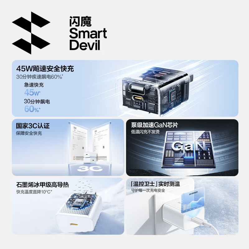 闪魔苹果17/16/15充电器头套装30W兼容20W适配原装正品快充套装iPhone17/16/15proMax/Air15快充数据线 【快充头推荐】PD30W氮化镓充电