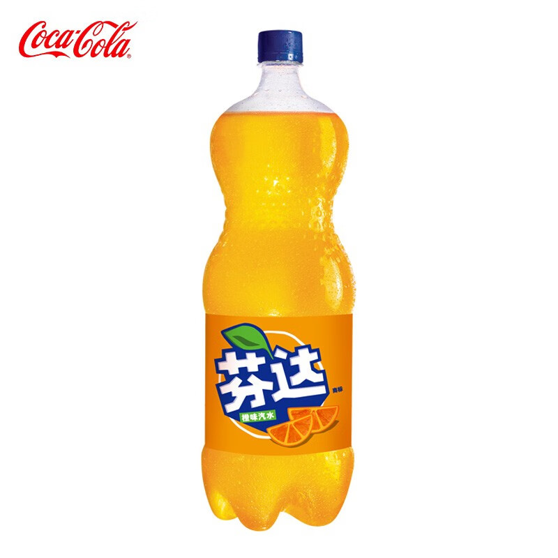 可口可乐（Coca-Cola） 芬达/橙味/PET888ML/瓶