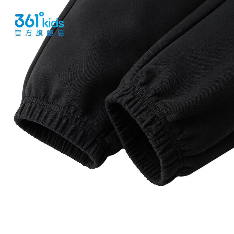 361°童装男童长袖针织套装儿童百搭秋季新款女童圆领运动套装 瑞拉蓝/经典黑 160 cm