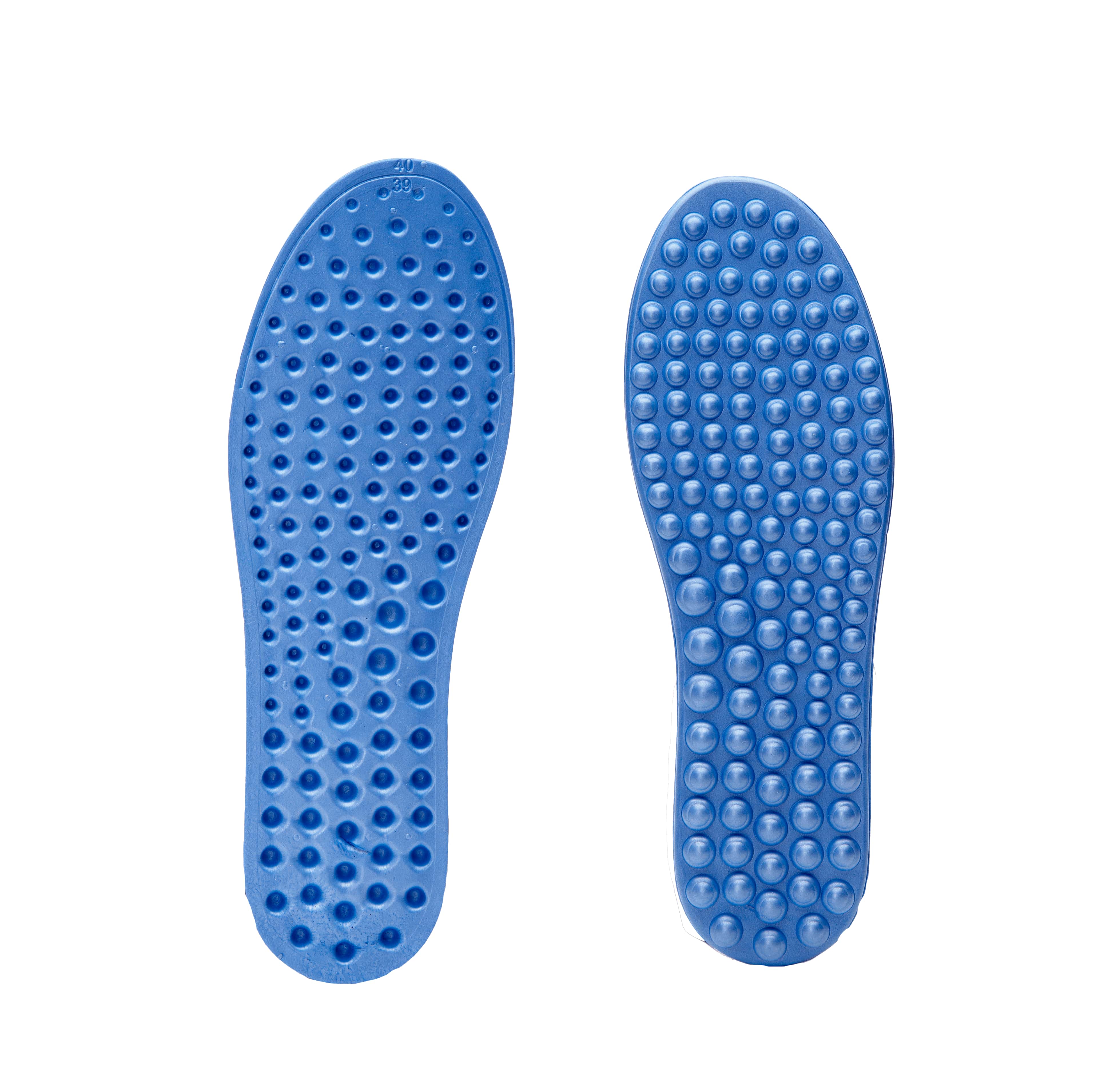 足迹优品5D减震按摩鞋垫男女运动踩屎感高弹缓震吸汗防臭久站不累指压板垫 指压按摩垫-粉色【10双】 45-46【可裁剪】