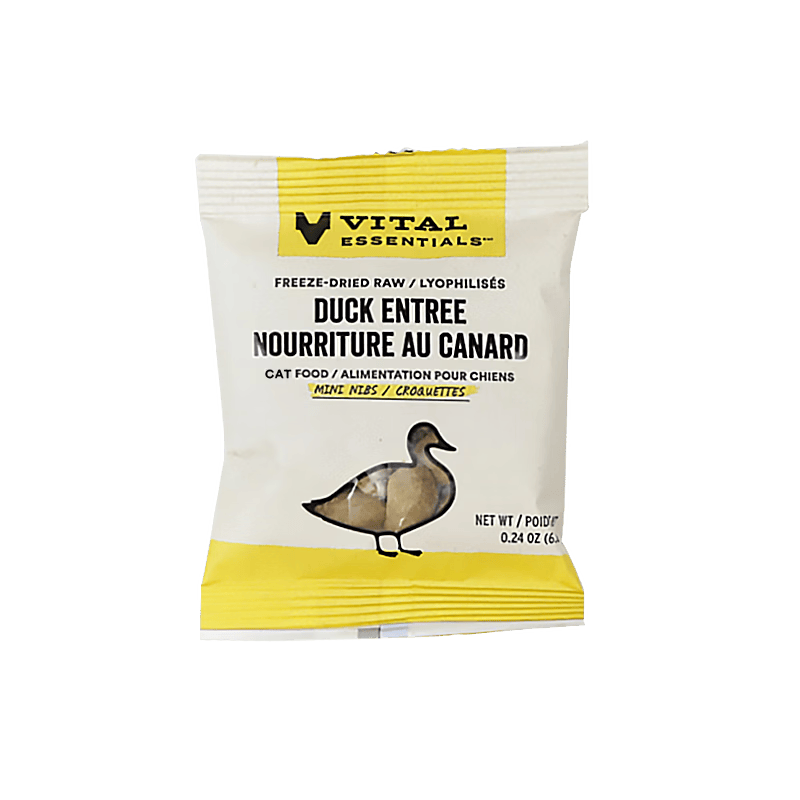 VITALESSENTIALS进口VE猫主食冻干生骨肉幼猫猫粮成猫零食猫冻干【软粒粒340.2g】 【试吃装】软粒粒鸭肉6.8g
