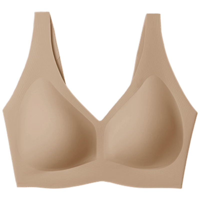 ubras无尺码免拆深V领性感内衣女背心美背文胸罩舒适无痕隐形柔灰紫