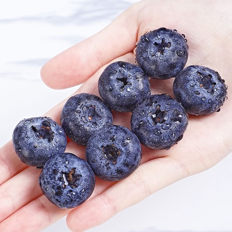 鲁韵忆乡【JD空运】爆款云南L25花香蓝莓10盒 新鲜摘当季水果玉溪露天 新鲜蓝莓100g*10盒（果经18mm+）