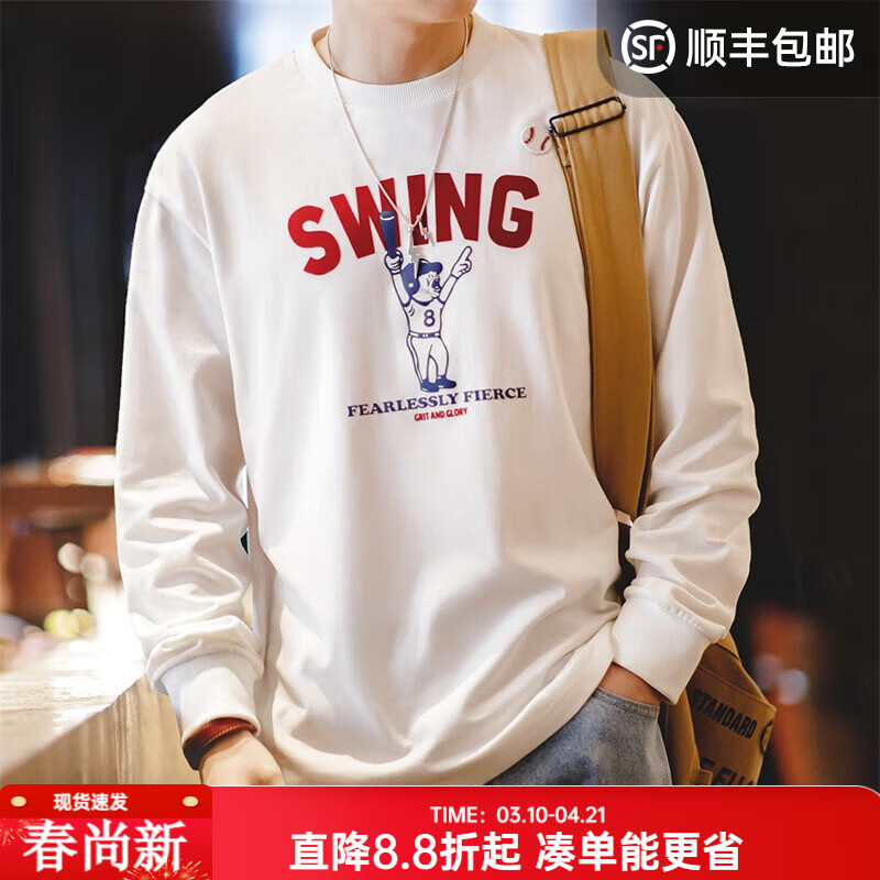 ���ǹ�װ ��ʽ������ĸ����ӡ������T���д���Բ���ڴ�޴���� �װ�ɫ M 85.42Ԫ