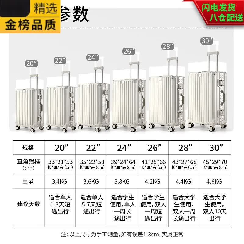 GUIG日本进口品质多功能行李箱女拉杆箱男大容量万向轮铝框学生旅行箱 酒红色防摔耐磨+合金铝框 0英寸 30寸全家长途旅行