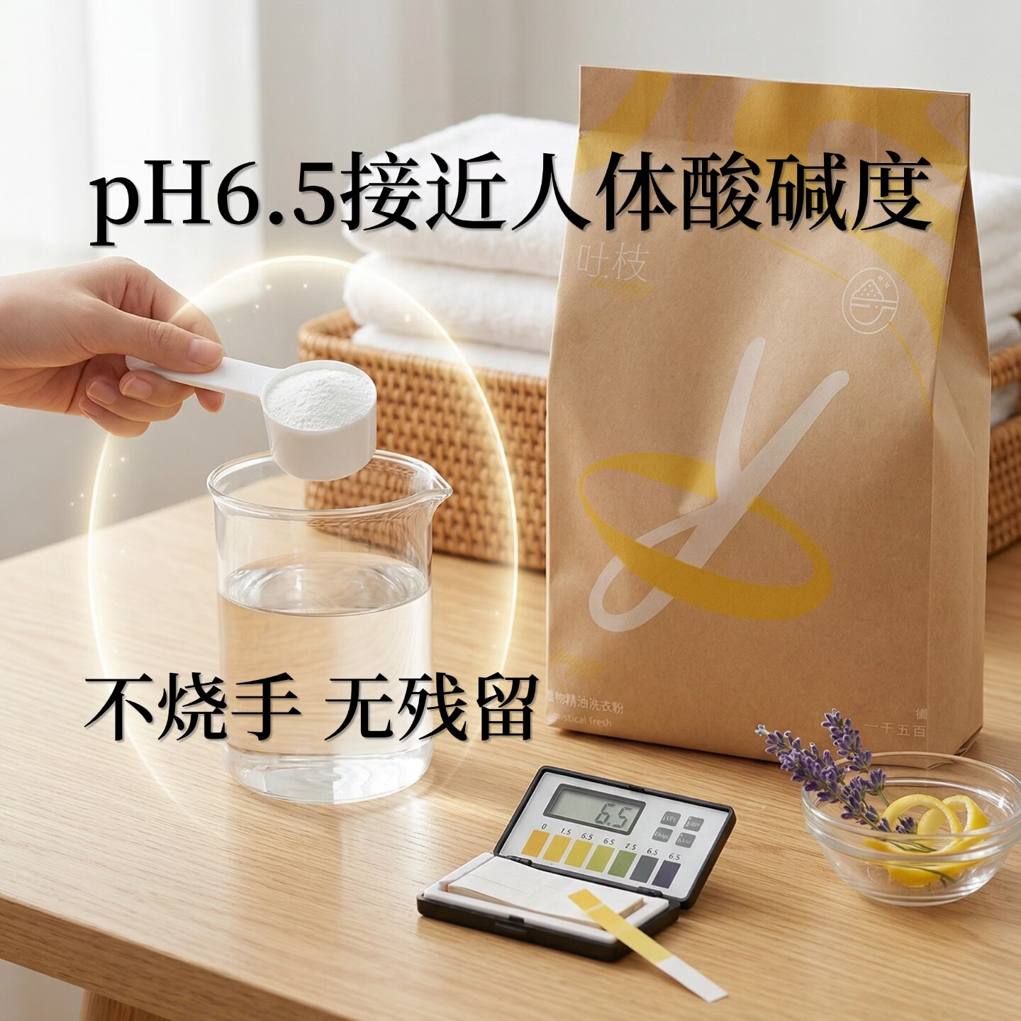 吐枝植物精油洗衣粉天然皂粉深层去污不伤手无荧光剂家用机洗手洗衣粉 【爆款热卖】植物精油洗衣粉*4袋(12斤