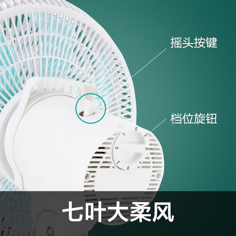 长城电风扇/落地扇/空气流通/工业落地扇/工程家用风扇/七叶大风量风扇 铜芯电机FS-30(2)白色+14寸环保塑叶