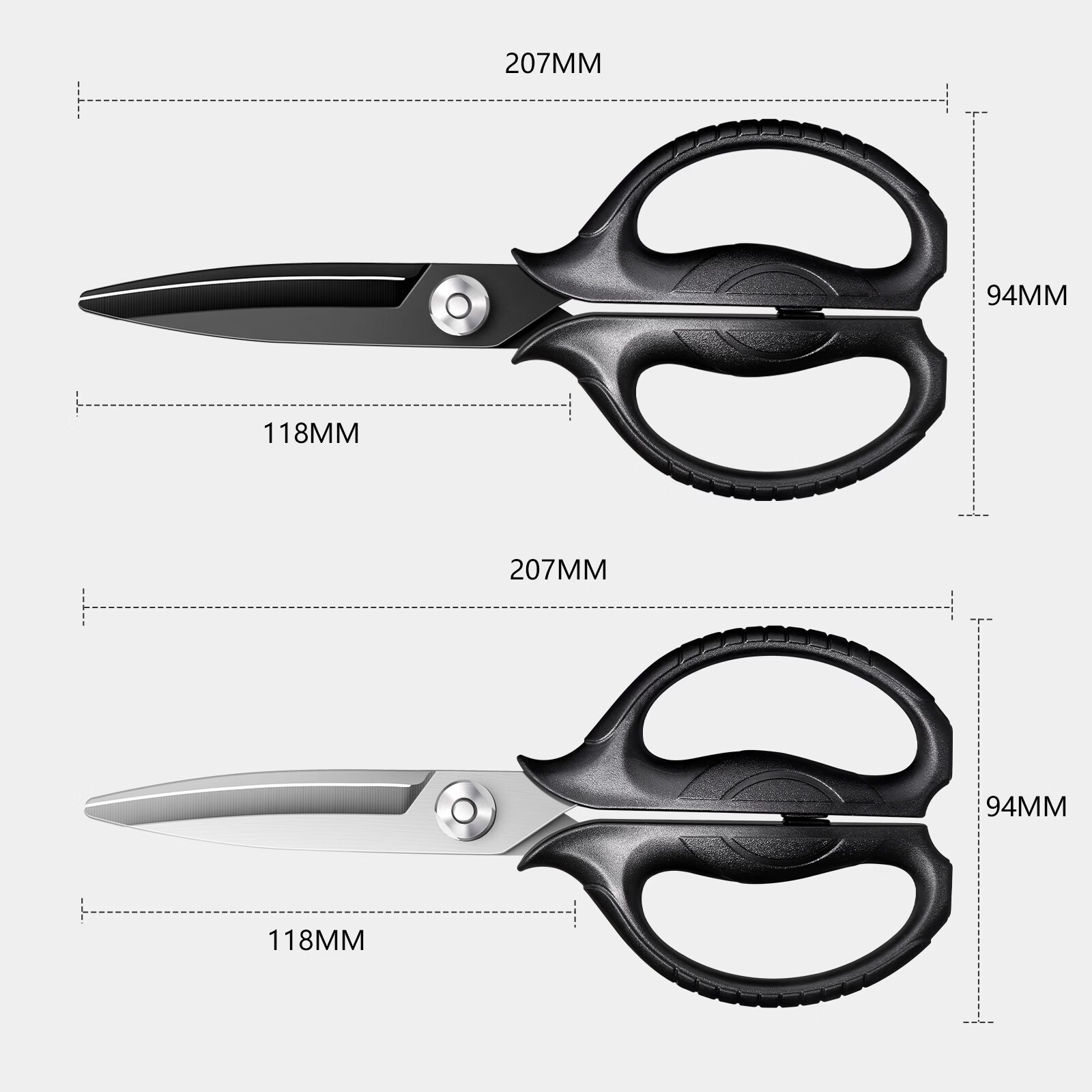 优赏新款强力鸡骨剪特大号多功能鸡骨剪家用剪鸡鸭鹅骨头专用厨房剪刀 原色黑柄剪刀