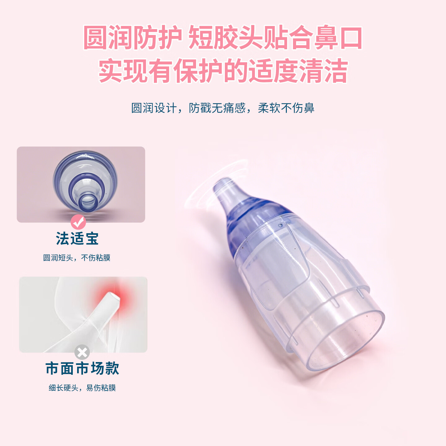 physiodose法适宝吸鼻器法国进口婴儿宝宝专用通鼻鼻塞鼻涕清洁儿童感冒鼻塞 吸鼻器+滤芯 组合套装