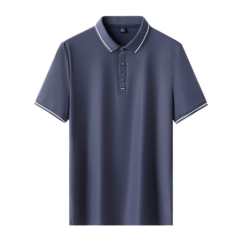 七匹狼（SEPTWOLVES）Polo衫男装特大码夏季胖子加肥佬加大号超人冰.丝镂空有领短袖T恤 橄榄绿 8XL 【240-260斤】