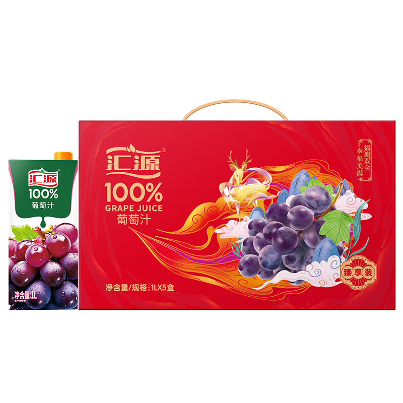 ��Դ 100%����֭ 1Lx5�� ���װ ����������֭ 48.41Ԫ/������96.83Ԫ��