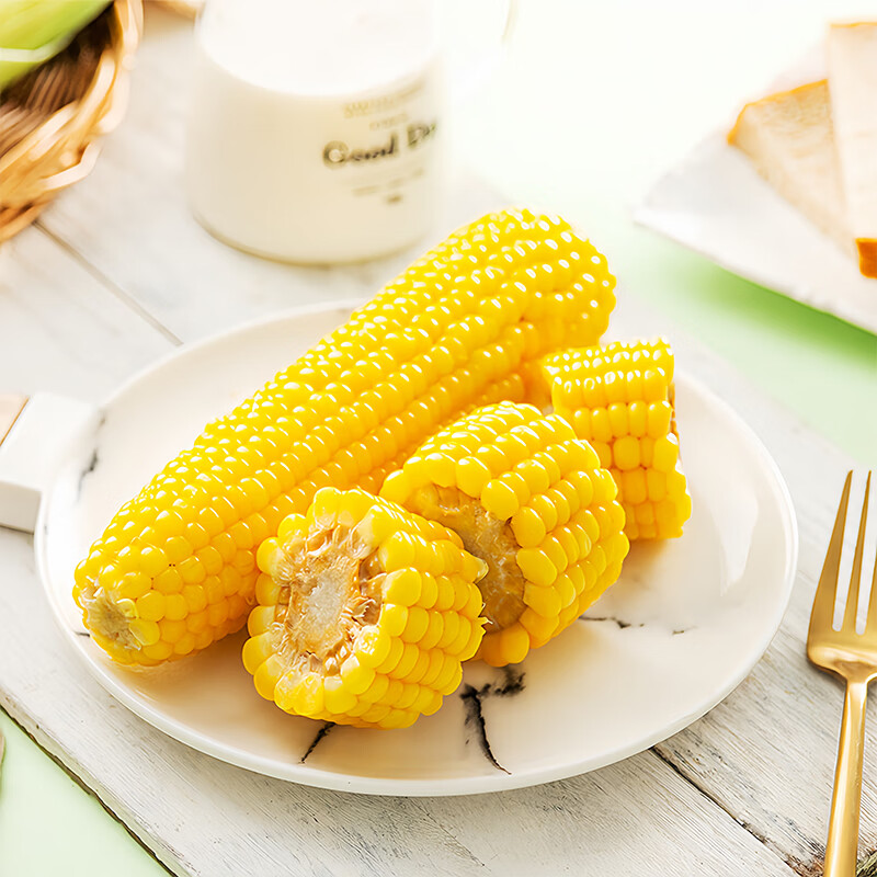 东北黄糯玉米香甜玉米棒加热即食代餐软糯香甜糯玉米 东北黄糯玉米180-220g*8根