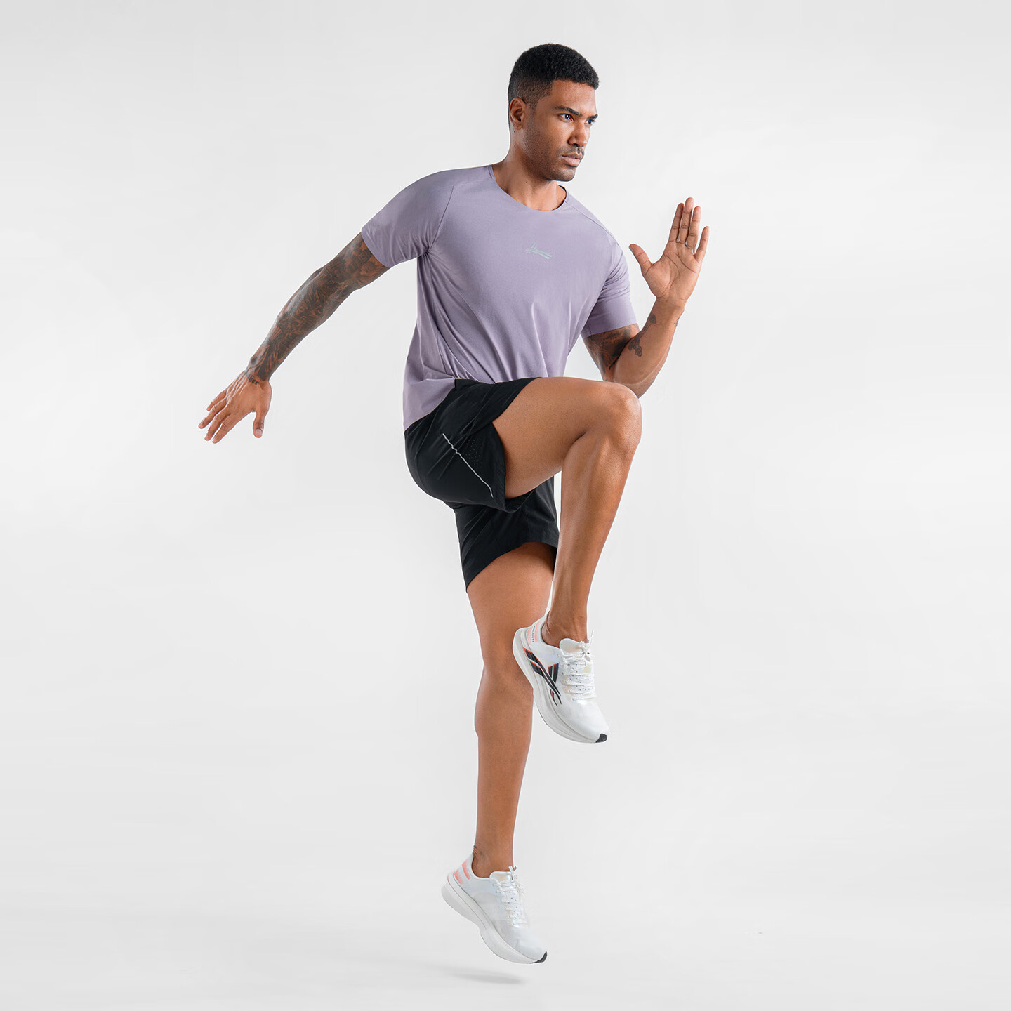 沃兰迪i-skin冰皮运动短袖T恤吸汗透气夏季速干舒适圆领半袖凉感纯色 烟雾紫 S