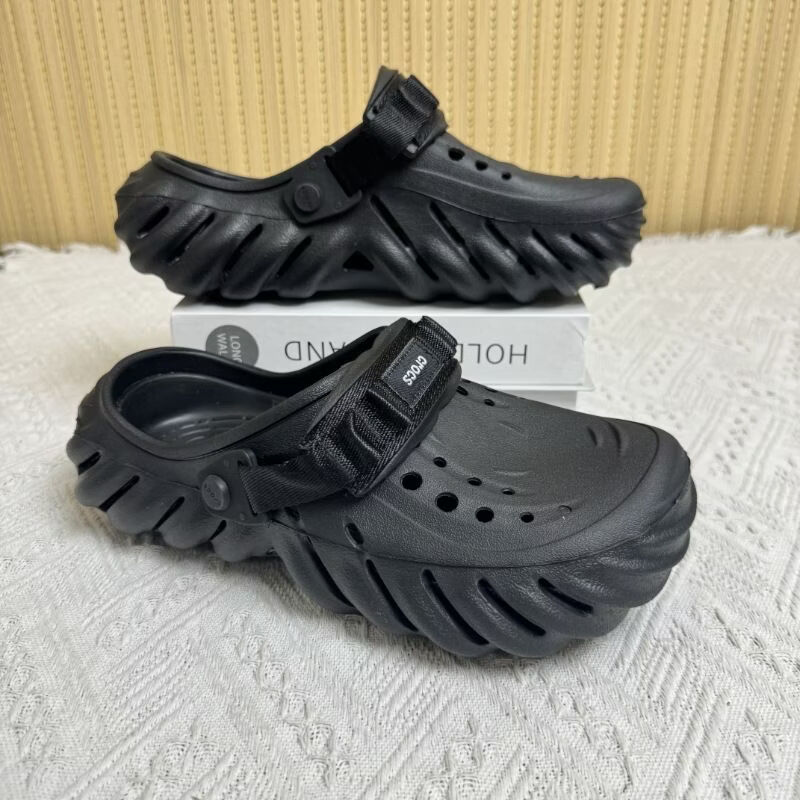 CORCS CROCS波波鞋洞洞鞋明星同款情侣户外潮流拖鞋休闲沙滩凉拖鞋 卡其 45 M11/45