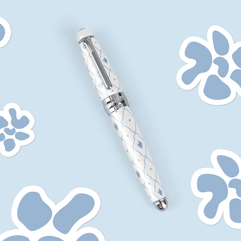 凱博马尔兹意大利品牌插画手绘钢笔莫奈花园口袋笔高档金属手账签字笔学生女神节礼物 白色梦屿【单钢笔】