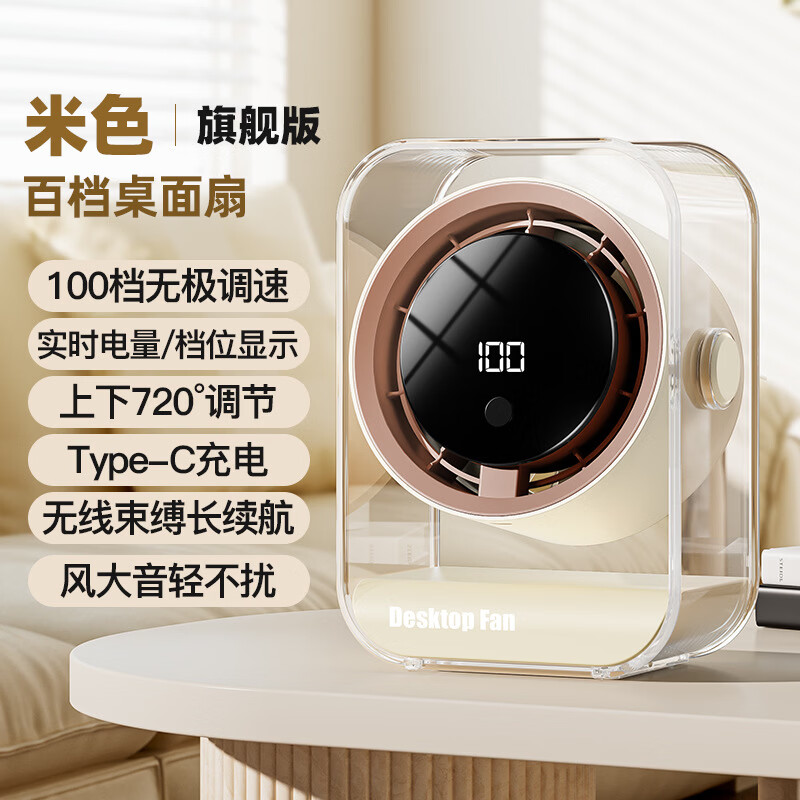 小风扇桌面电风扇宿舍风扇小型空气循环扇空调扇床上家用制冷静音办公桌面小风扇充电式便携长续航 F6立式风扇【充电款】