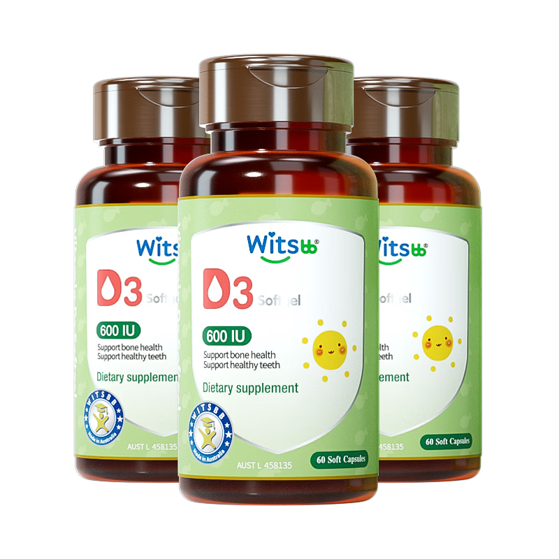 witsbb ����˼ά����D3��ͯ 600IU ����ԭ 60��*3ƿ ��1��3����69.15/ƿ��ʵ��207.45Ԫ