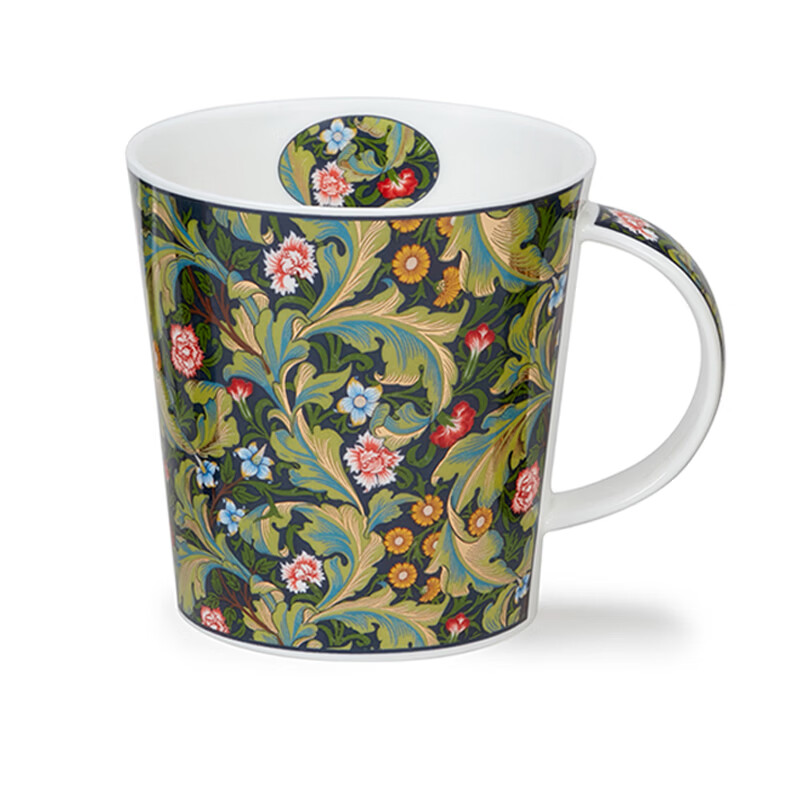 丹侬（DUNOON）英国骨瓷马克杯大容量水杯 金花系列 咖啡杯22k金装饰奢华质感 菘蓝鼠尾草(22K金)(480ml)