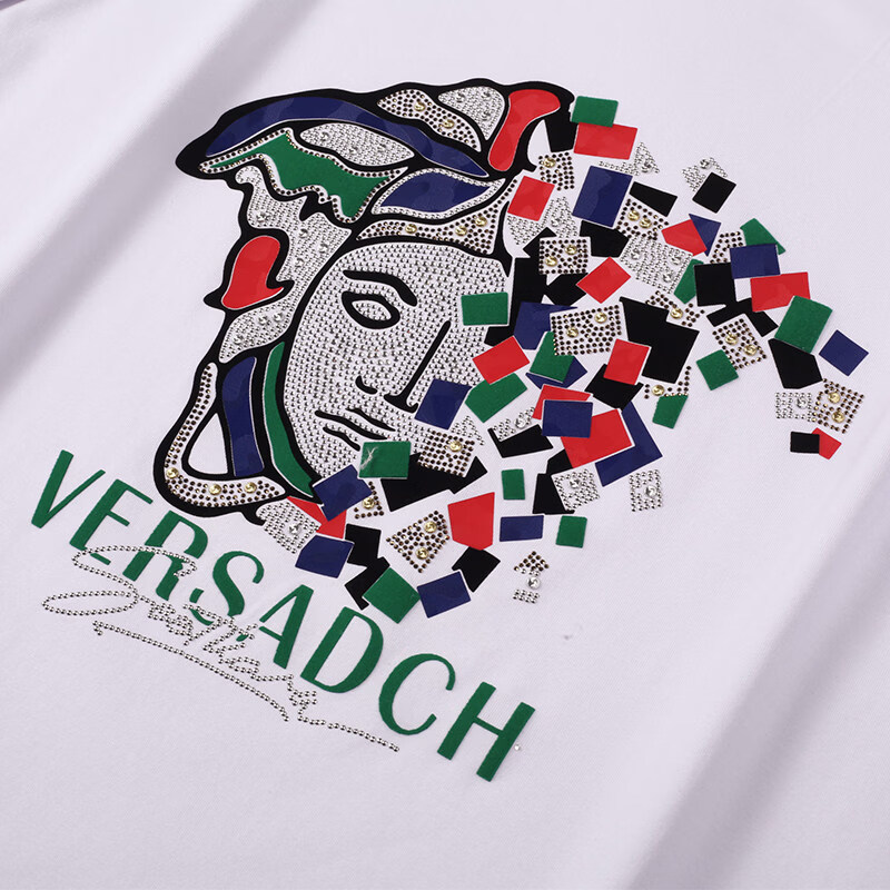 阿玛尼（ARMANI）意大利正品品牌圆领短袖t恤男薄款夏季中年时尚印花半袖体恤上衣 国际一线品牌黑色 3XL 185建议170斤-185斤