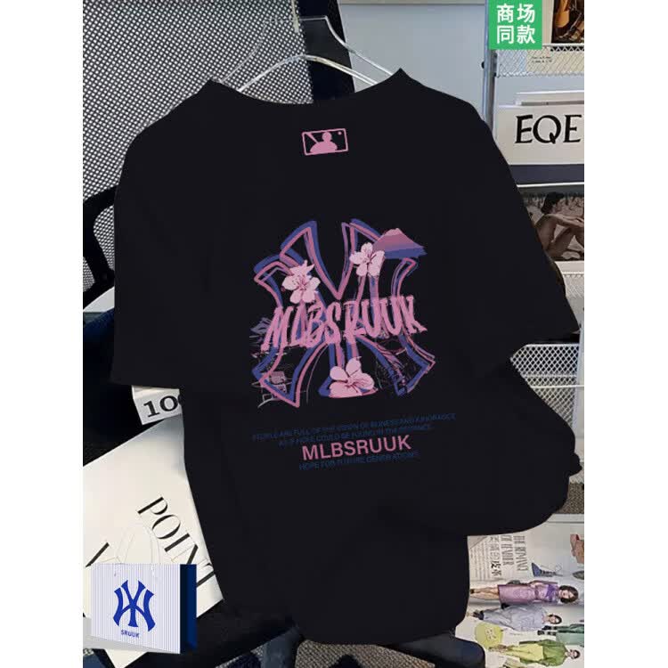 MY奥莱一折 | 美式短袖恤女款2026夏季新款宽松显瘦情侣款上衣体恤 黑色 3XL