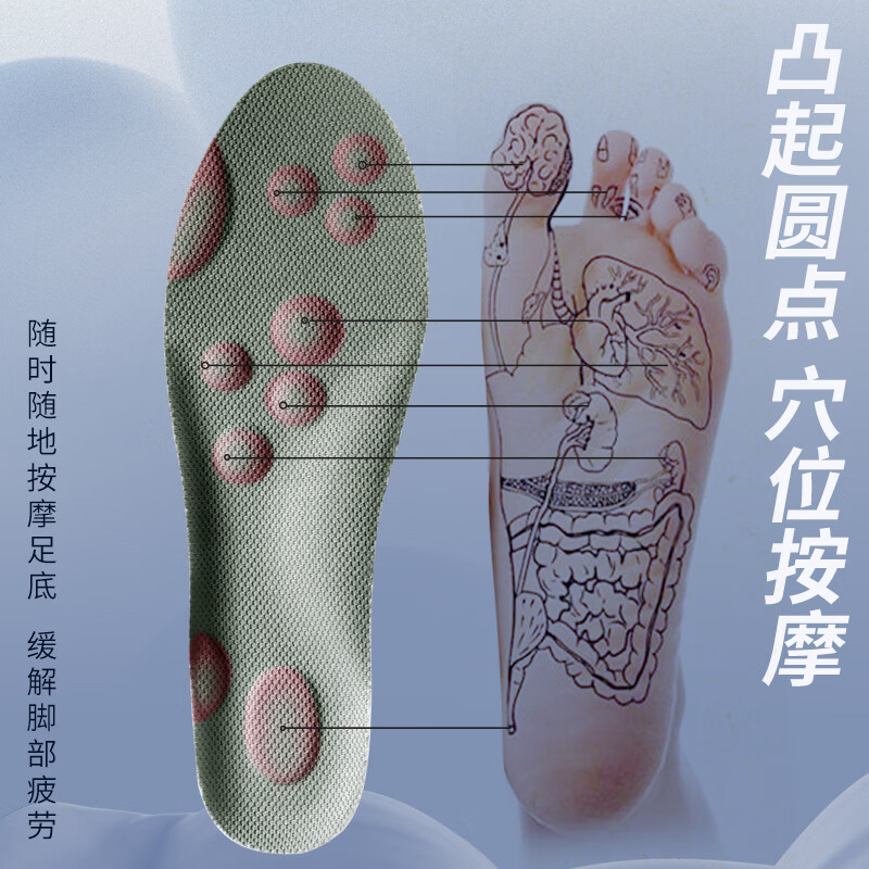 足迹优品运动鞋垫男军训高弹减震软弹站久不累女踩屎感吸汗透气防臭耐磨垫 PU二代屎【马卡绿】3双 45-46【可裁剪】