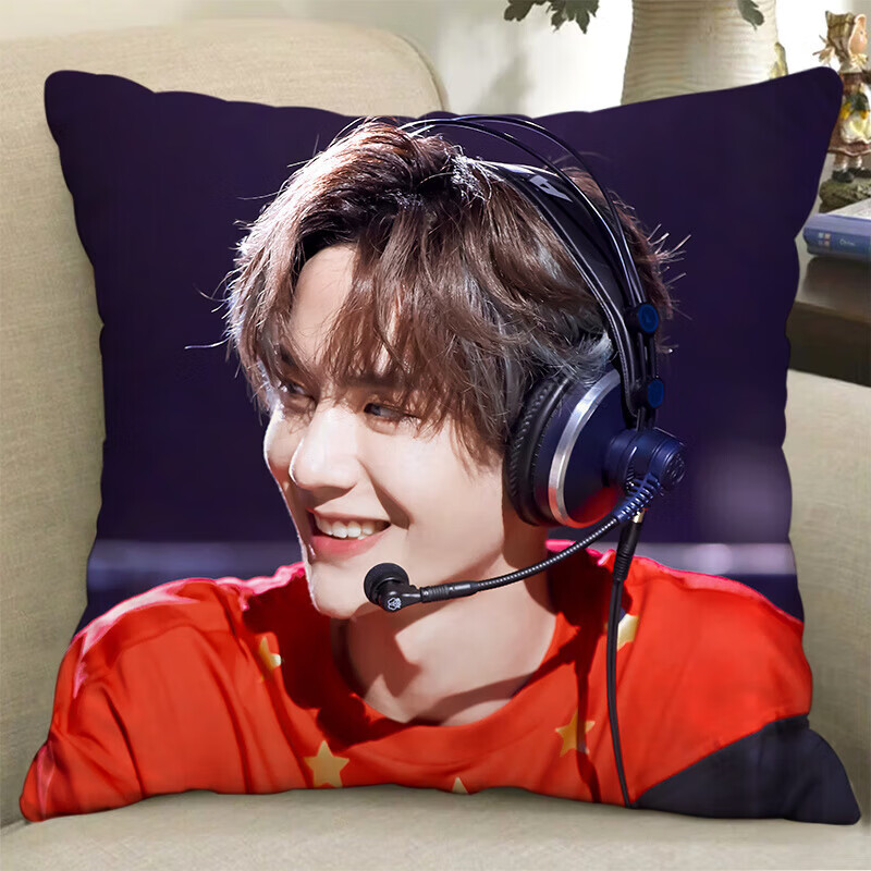 卡佰索王一博双面应援抱枕含枕芯45X45送闺蜜 【双面不含枕芯】40x40厘米 金王一博-1