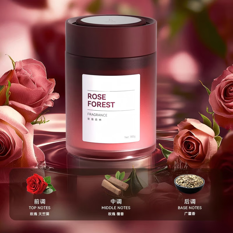 法拉萌车载香膏香薰车内除异味除臭扩香家用除醛空气清新剂持久留香 玫瑰森林1瓶装 180g 1瓶