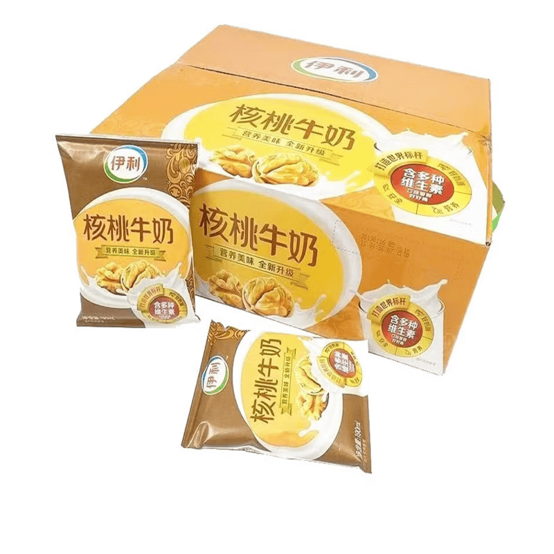 伊利核桃牛奶190ml*16袋无菌枕硬纸袋独立包装特价一整箱早餐食品 伊利核桃牛奶190ml*16袋