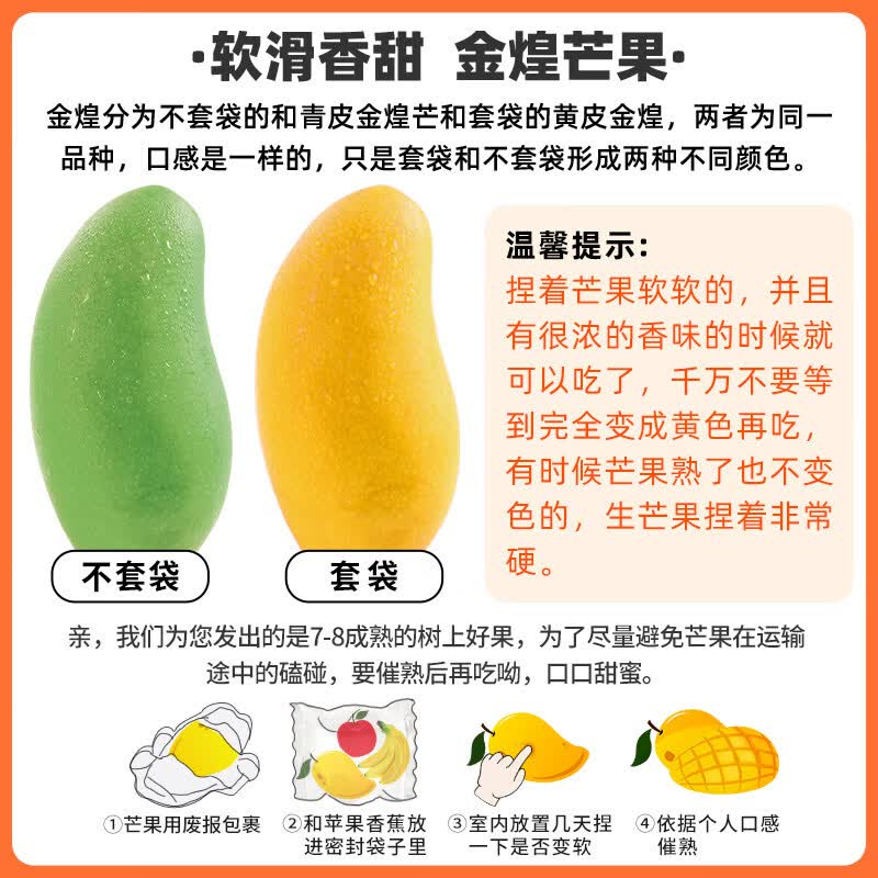 凯果思正宗海南金煌芒芒果水仙芒当季新鲜特大芒果果核薄香甜新鲜水果 8斤【精选装】
