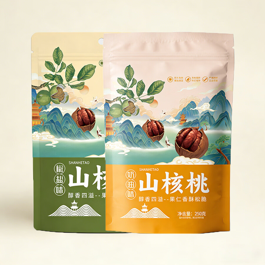 �ű����ٰ�ɽ���Ҵ�װ�غð�Ұ��ɽ����С����ÿ�ռ����ʳ���ʳƷ��װ ���»����С�����ζ+����ζ250g *2�� 59.8Ԫ