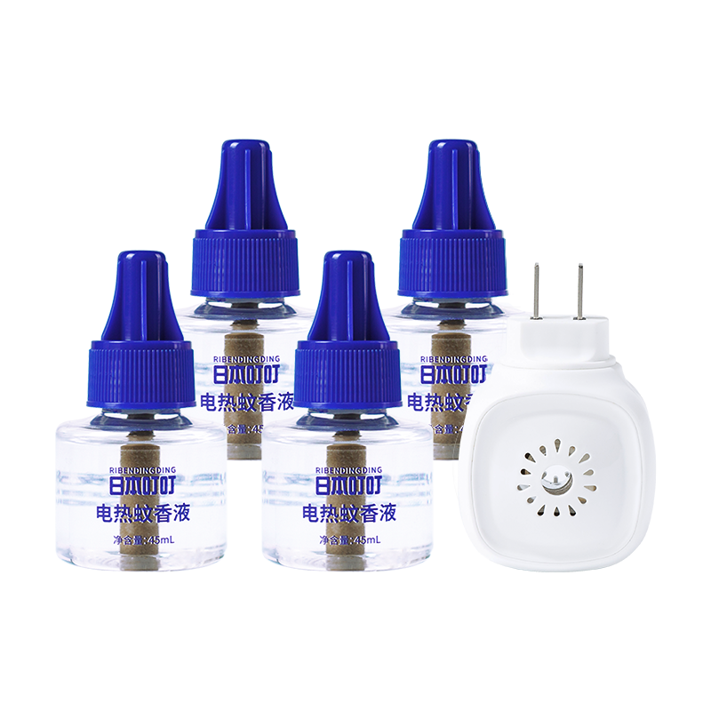 创宙 日本叮叮电蚊香液驱蚊液婴儿孕妇180晚1器+4液45ml基孔肯雅热防蚊灭蚊无香