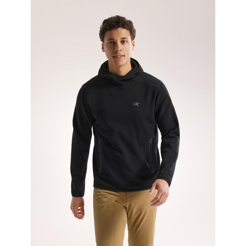 始祖鸟（ARC'TERYX）男士套头连帽衫保暖透气上衣长袖户外卫衣Kyanite Black XS