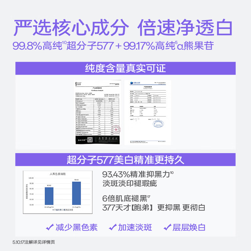 优理氏光润皙白美白冻干粉美白提亮去黄淡化黑色素修护暗沉冻干次抛精华 【试用】美白冻干粉5对