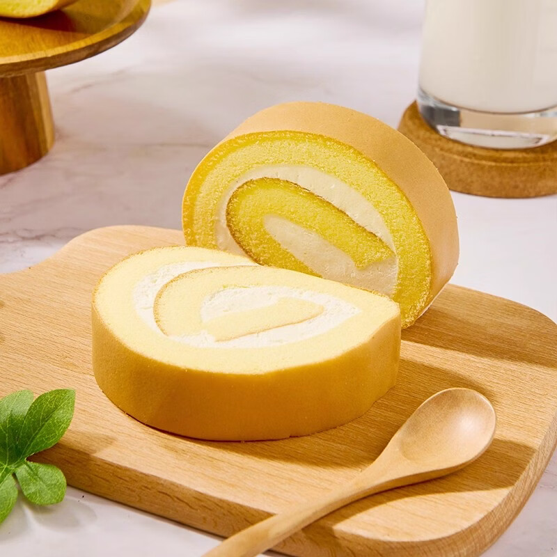 贝优谷巧克力瑞士卷即食早餐蛋糕面包动物奶油蛋糕甜品零食下午茶糕点 原味3樱花3红茶2奇异果2 60g 10枚