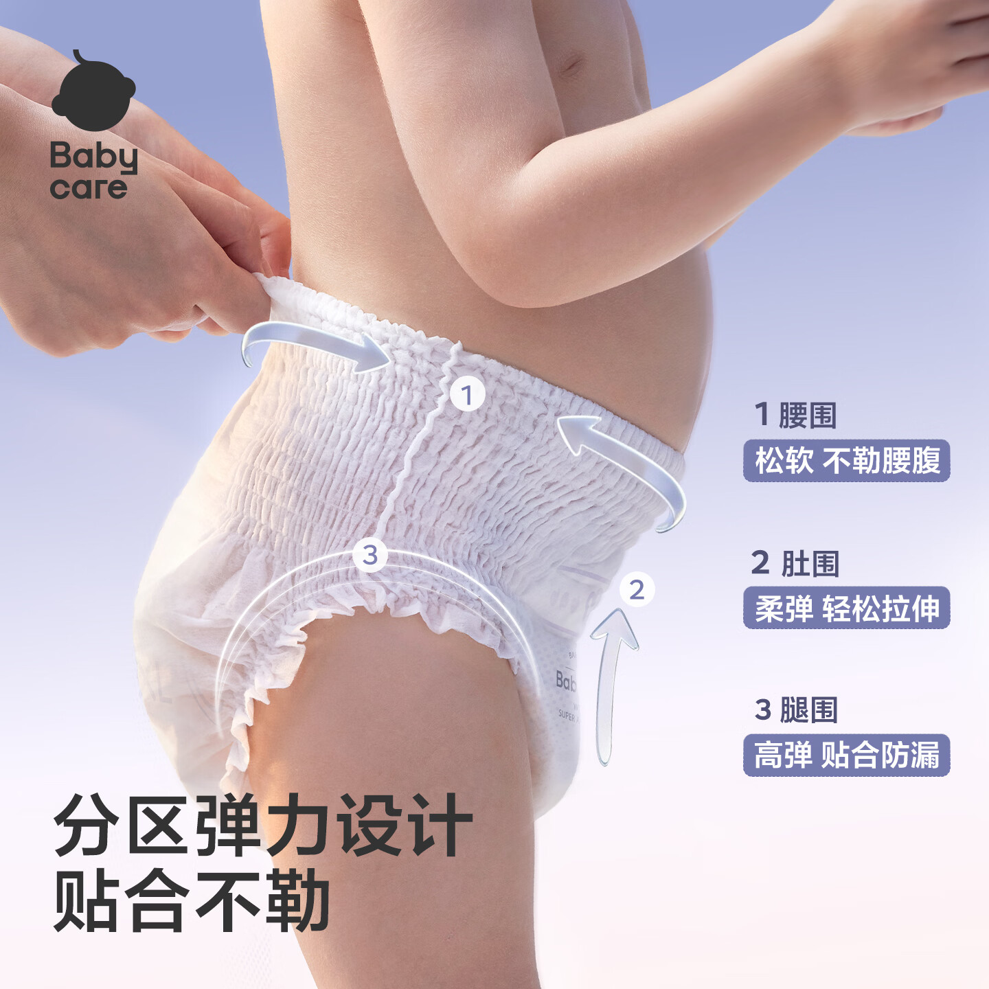 babycare【重磅新品】Babycare鲸拉拉裤婴幼儿大吸量尿不湿透气干爽深吸裤 4XL 4包 96片 鲸-拉拉裤-箱装